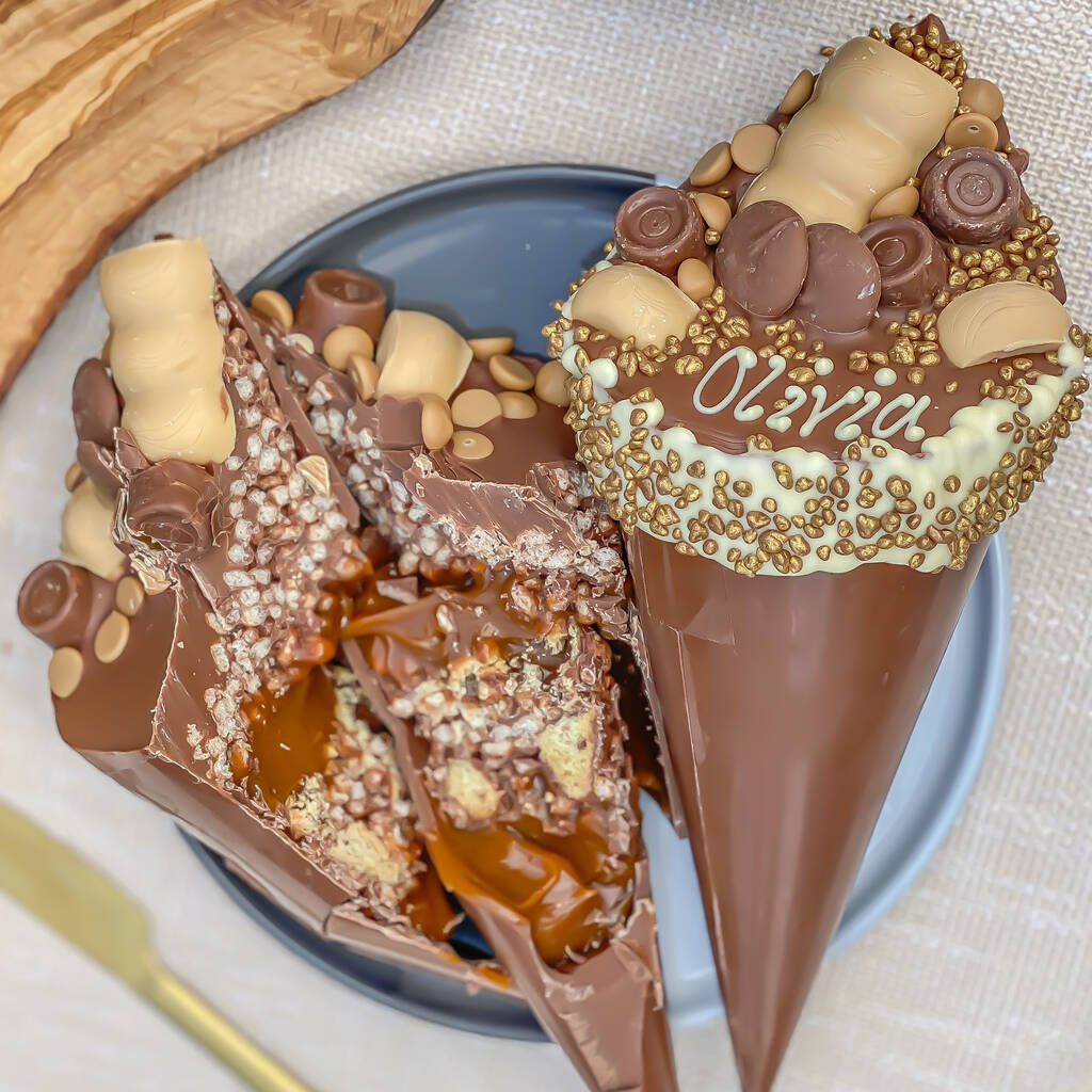 Caramel Loaded Ice Cream Cone By Sweet Trees