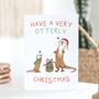 Otter Christmas Card 'A Very Otterly Christmas', thumbnail 5 of 5