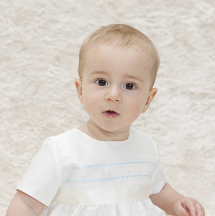 Boy's Silk Christening Gown 'Venice' By Adore Baby | notonthehighstreet.com