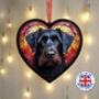 Schnauzer Stained Glass Effect Heart Suncatcher, thumbnail 1 of 5