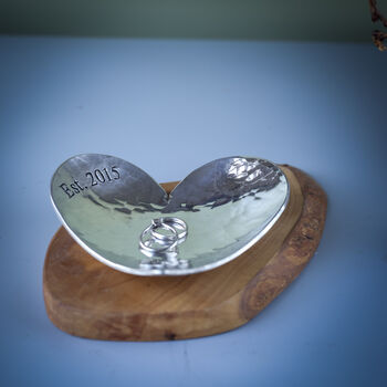 10th Anniversary Gift, Aluminium Heart Dish, 2 of 11