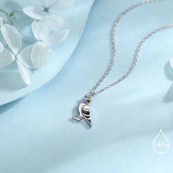 Pigeon Pendant Necklace In Sterling Silver, 6 of 11