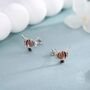 Sterling Silver Delicate Enamel Highland Cow Stud Earrings, thumbnail 6 of 11