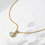 November Birthstone Blue Topaz Gold Vermeil Necklace, thumbnail 1 of 9