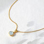 November Birthstone Blue Topaz Gold Vermeil Necklace, thumbnail 1 of 10