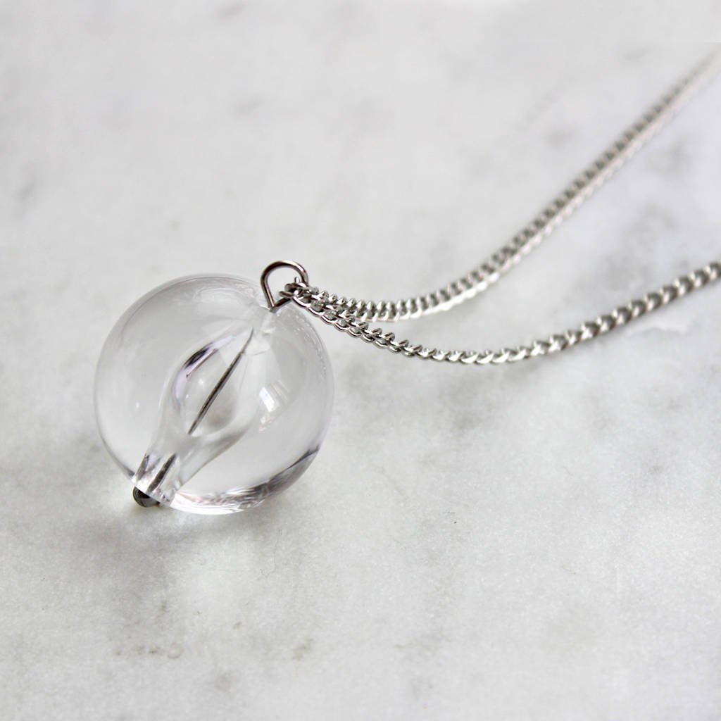 clear perspex ball necklace by charlie boots | notonthehighstreet.com