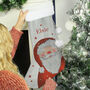 Personalised Santa Silver Grey Stocking, thumbnail 1 of 3