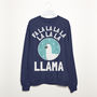 Fa La La Llama Women's Festive Christmas Sweatshirt, thumbnail 1 of 3