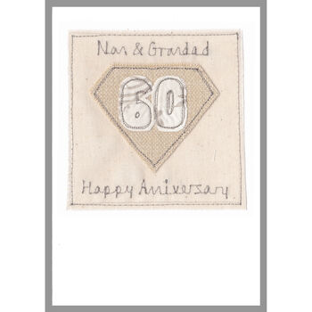 Personalised Diamond 60th Wedding Anniversary Card, 12 of 12