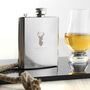 Personalised Stag Stainless Steel Hip Flask, thumbnail 4 of 8