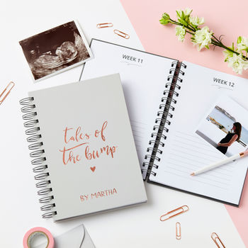 Personalised Weekly 'Bump' Pregnancy Journal, 10 of 10