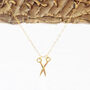 Gold Scissors Necklace, thumbnail 2 of 5
