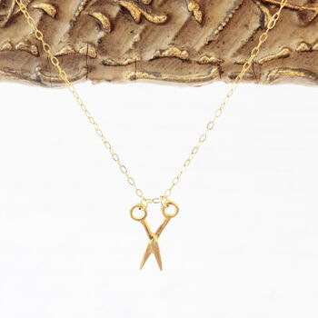 Gold Scissors Necklace, 2 of 5