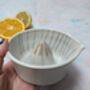 Handmade Ceramic Lemon Squeezer Blue White, thumbnail 1 of 5