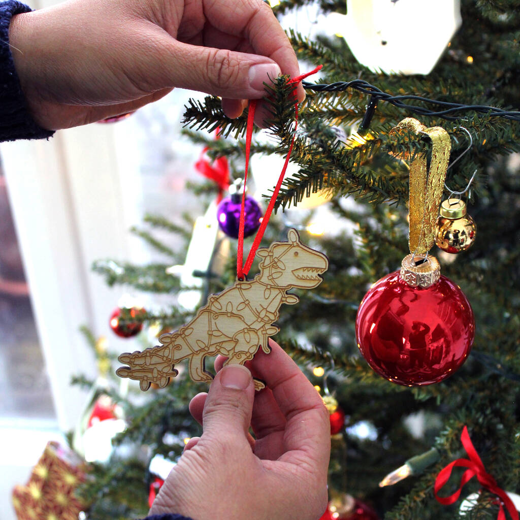 Tree Rex Dinosaur Christmas Decoration By Dinosaurs Doing Stuff