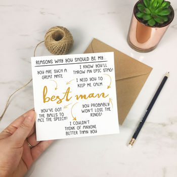 Personalised Be My Best Man/Best Woman Card, 3 of 5