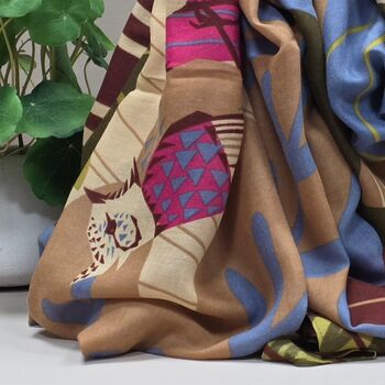 Autumnal Hedgerow Print Scarf, 4 of 4