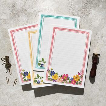 Whimsical Floral Letter Writing Set, 7 of 9