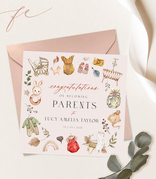 Boho New Baby Card | Congratulations New Parents Card, 6 of 10