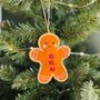 Personalised Beaded Gingerbread Christmas Decoration, thumbnail 2 of 3