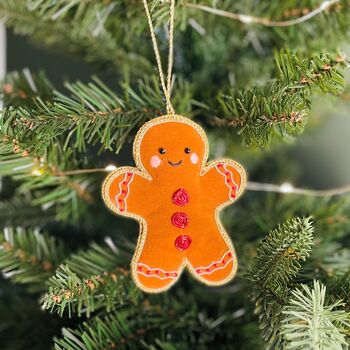 Personalised Beaded Gingerbread Christmas Decoration, 2 of 3