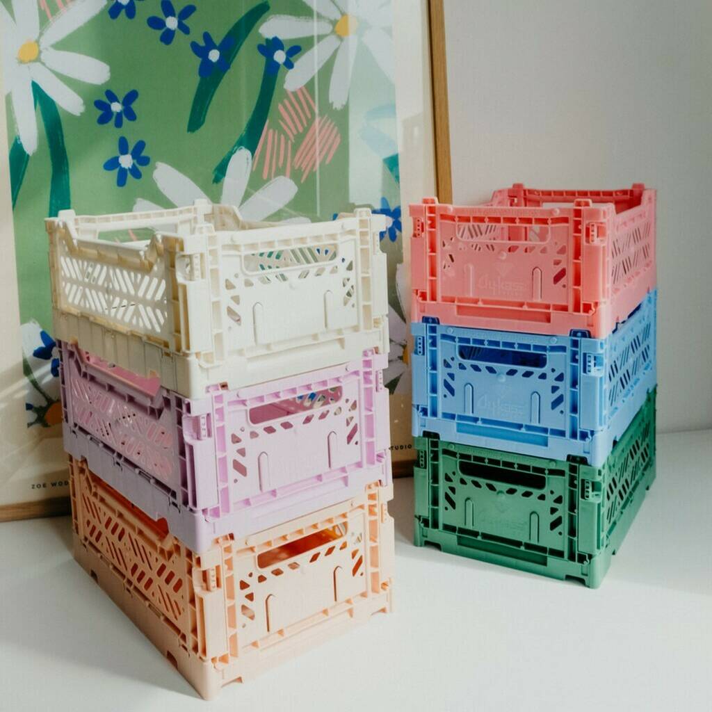 Mini Coloured Scandi Stackable Storage Crate, 1 of 10