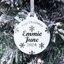 Baby's First Christmas Personalised Bauble, Baby Gift, thumbnail 6 of 12