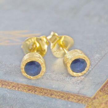 Sapphire September Birthstone Gold Plated Silver Necklace, 3 of 7
