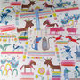 Recycled 'Paper Animals' Wrapping Paper Three Sheets, thumbnail 1 of 7