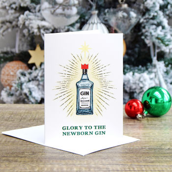 'Glory To The Newborn Gin' Christmas Card, 3 of 3