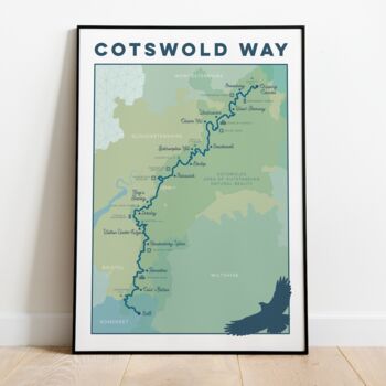 Cotswold Way Map Art – Cotswolds Art Print, 5 of 10