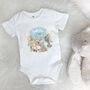 Easter Bunny Scene Personalised Babygrow, thumbnail 1 of 3