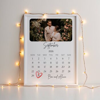 Personalised Photo Calendar Anniversary Print, 2 of 7