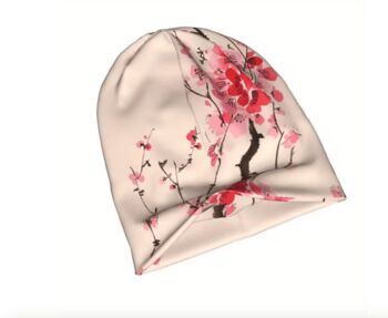 Chemo Headwear Beanie Hat Bandana Pink Flowers Super Soft, 3 of 6