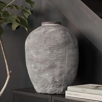 House Doctor Rustik Concrete Clay Vase, 2 of 6