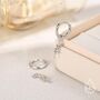 Sterling Silver Olive Branch Huggie Hoop Earrings, thumbnail 5 of 12