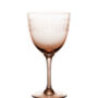 A Set Of Four Rose Wine Glasses With Ovals Design, thumbnail 2 of 2