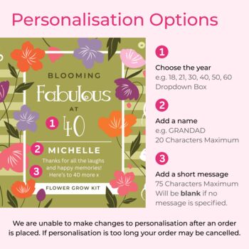 Personalised 'Fabulous At' Milestone Birthday Gift, 2 of 4