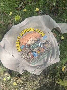 Forest School Club Kids Graphic Sweatshirt, 3 of 6