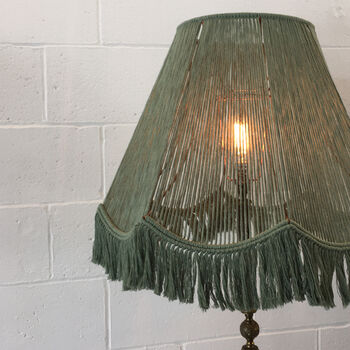 Reclaimed Lampshade In Recycled Cotton, Large Scallop, 3 of 3