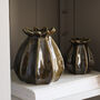 Dark Green Poppy Ceramic Bud Vase, thumbnail 1 of 4