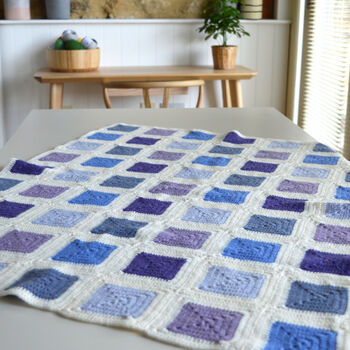 Five Colour Granny Square Crochet Blanket Kit, 5 of 11