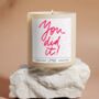 You Did It Candle Congratulations Well Done Gift Set, thumbnail 1 of 6