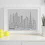 Dubai Skyline Typography Print, thumbnail 1 of 8