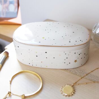 Speckled Stars Oval Trinket Box, 2 of 6