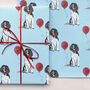 English Springer Spaniel Dog And Balloon Wrapping Paper, thumbnail 4 of 4