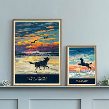 Labrador Limited Edition Beach Sunset Gift Print, 6 of 12
