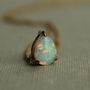 Opal Teardrop Pendant Necklace, thumbnail 1 of 5