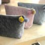 Personalised Quilted Charcoal Velvet Wash Bag, thumbnail 3 of 6