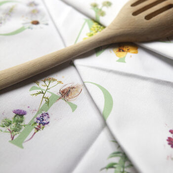 Inky Wildflower Tea Towel, 2 of 12